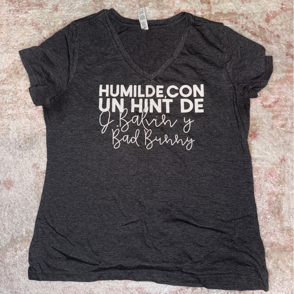 Dark Gray T-Shirt - Bad Bunny J Balvin Saying